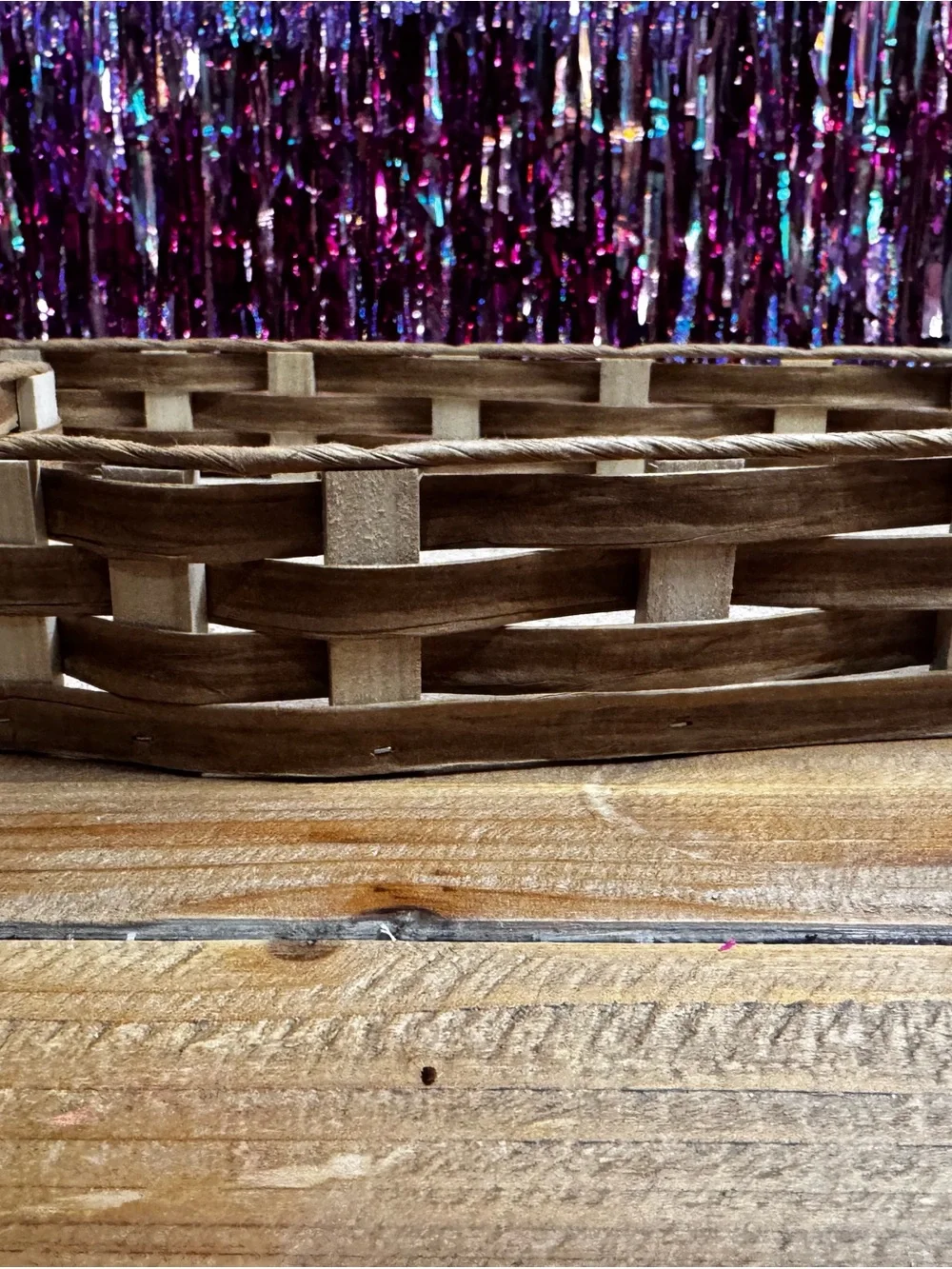 Alabama Woven Rattan Tray with Cork Base - Natural Tan